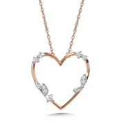 10K Scattered Diamond and Heart-Shaped Constellation Pendant