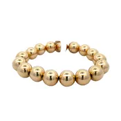 10mm Stretch Beaded Bracelet in Sterling SIlver with Gold Plating by Karen Lazar