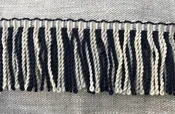 1-1/4″ Blue and White Worsted Twisted Fringe