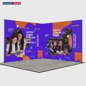 10ft Folding SEG L-Shape Booth Kit with 3 Sidewall Panels