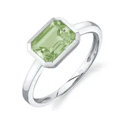 14K Gold 1.88 Carat Peridot Bezel Ring