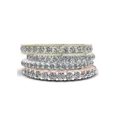 4 Stackable Diamond Rings