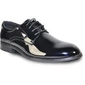 Black Round Patent Leather Shoe