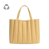 Adela Yellow Recycled Vegan Leather Tote Bag