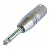 Adapter - 3 pin male XLR to 1/4" mono plug - pre-wired