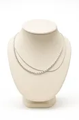 Rodium Plated - Multi Square Layered Necklace