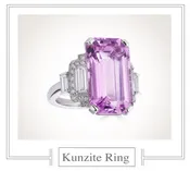 Raymond C. Yard, Kunzite and Diamond, Platinum Ring