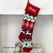 Long Custom Embroidered Family Knit Christmas Stockings