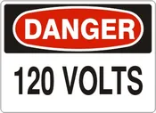 120 VOLTS – DANGER SIGN
