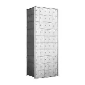 10 Doors High x 5 Doors (50 Tenants) 1700 Series Rear-Load Private Distribution Horizontal Mailbox in Anodized Aluminum Finish