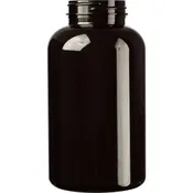 25 oz. (750 cc) Dark Amber PET Plastic Packer Bottle, 53mm 53-400