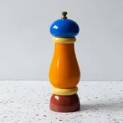 Artisan Made Italian Varnished Wood Salt Mill (6.5" height)
