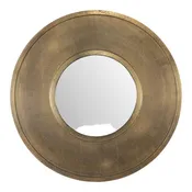 Alliya Round Brass Mirror