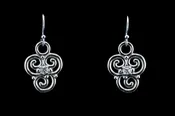 14k Solid White Gold and Natural Diamond Earrings
