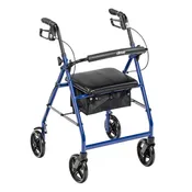 Aluminum Rollator With Back Support And Padded Seat R728BL By Drive