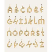 Adina Reyter Groovy Diamond Initial Hinged Charm, Letter C