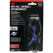 3M Black/Blue Frame Safety Glasses with Anti-Fog Scotchgard Protector Clear Lenses