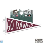 3.5" Go Dawgs Pennant Sticker