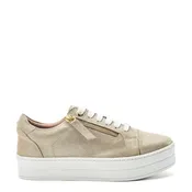 Abbee Gold Leather Trainers