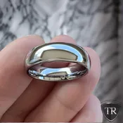 6 mm Domed Mens Wedding Bands, Lifetime Warranty - C002C