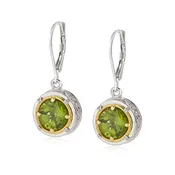 AT 808CT-PD GOLD ROUND PERIDOT EARRINGS