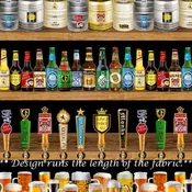 Ale House-Kegs, Bottles, Draft, Glasses-Benartex Fabrics-BTY