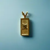 8mm x 5/8" Raised Initial "K" Pendant in 18K Yellow Gold