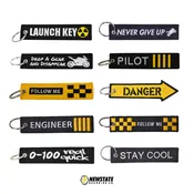 Canvas Flight Tag Keychains