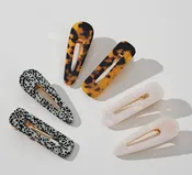Adorro - Printed Barrette Hair Clips