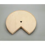 28'' Wide Kidney Shape LD Natural Wood Tray w/ Steel Bearing