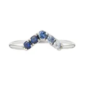Denim Chev Ombré Sapphire Chevron Ring