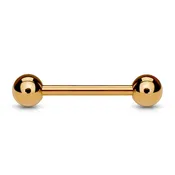 Basic Straight Barbell Rose Gold IP Over 316L Surgical Steel