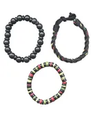 3pc Set Rasta Combo Bracelets