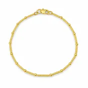 Balls and Diamond Cut Stick Bracelet