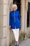 Giorgio Jacket in Royal Blue Silk — Gramercy Atelier
