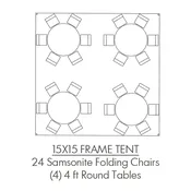 15 x 15 Frame Tent Package
