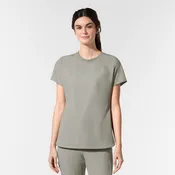 AURA Women's Captivate Crew Neck Tuck-in Scrub Top - Cool Gray