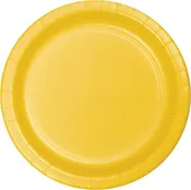 10" Buffet Plates School Bus Yellow (24 counts)