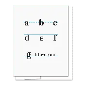 ABC Card — Quick Brown Fox Letterpress