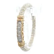 VAHAN Diamond SS &amp; 14k Bangle