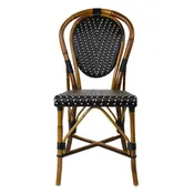 Black and Cream Mediterranean Bistro Chair (L)