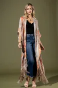 Elegant Nottingham Kimono with tassel details