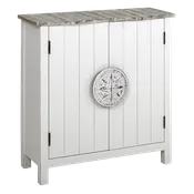 2 Door Cabinet with Nautilus Draw Pull Boardwalk Top Adustable Shelf AW