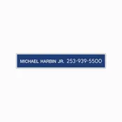 CBB-P6a (4″x24″) Personalized Plywood Hanging Name Rider Sign (2-Sided)