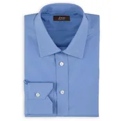 Deep Blue Poplin Solid Dress Shirt