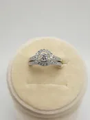 10Kt White Gold Engagement Set with Vintage Vibe