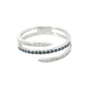 14kt White Gold Sapphire & Diamond Ring