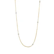 0.55cttw Diamond-by-the-Inch Necklace in 14K Two-Tone, 18"