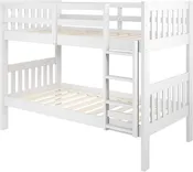 1010 -Twin/Twin White Bunk Bed