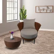 Adrien Leather Lounge Accent Chair